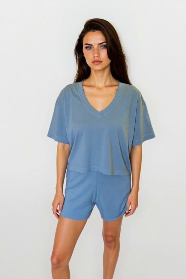 NOT SO CROPPED TEE- SOFT SAGE