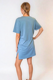 BOYFRIEND TEE SLEEP DRESS- SOFT SAGE