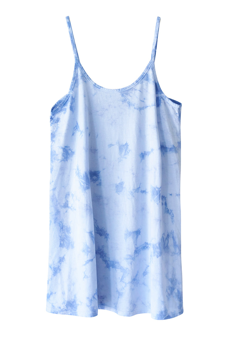Cloud Blue-Peri Tie Dye Babydoll Sleep Dress